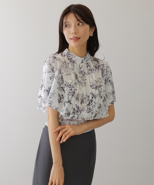 Lace Ladies（レースレディース） ブラウス シャツ 半袖 スタンド