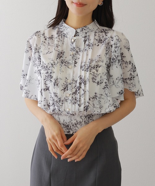Lace Ladies（レースレディース） ブラウス シャツ 半袖 スタンド