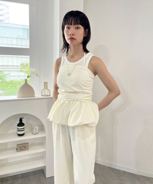 Jewelobe セットアップ ホルターバルーンペプラムトップス