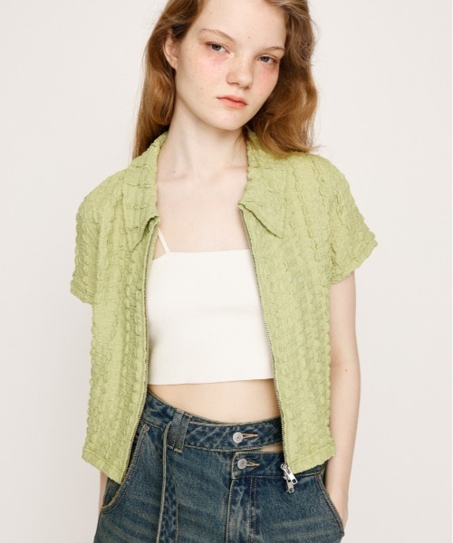 SLY トップス SLY | FRONT ZIP H／N RIB トップス (ニット ) |SHEL'TTER WEBSTORE