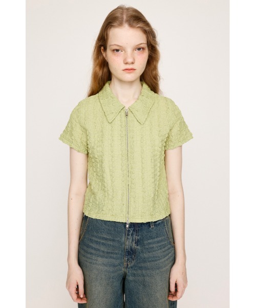 ◉専用です◉ SLY tシャツ FRONT ZIP JQ TOPS フロントジップ ジャガード