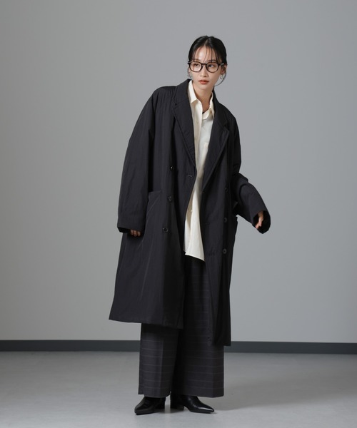 NANO universe（ナノ・ユニバース） ステンカラーコート FREE カーキ