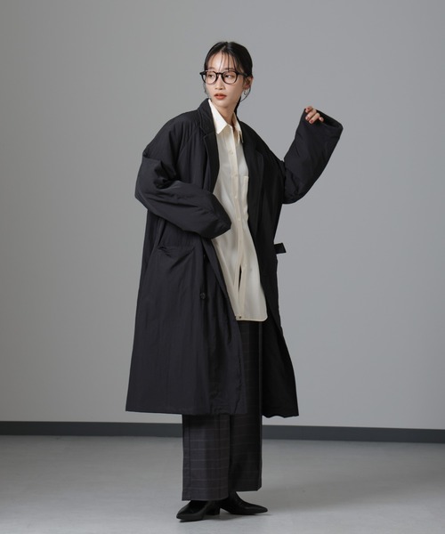 NANO universe（ナノ・ユニバース） ステンカラーコート FREE カーキ