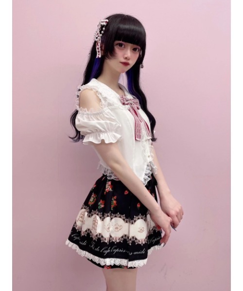 Ank Rouge セットアップ アンクルージュ リボンブラウス スカートAnk 