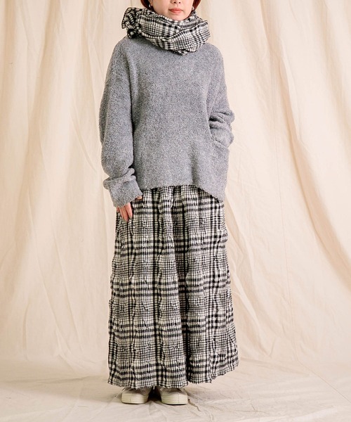 prit（プリット） マフラー ストール ウールコットンチェック ストール