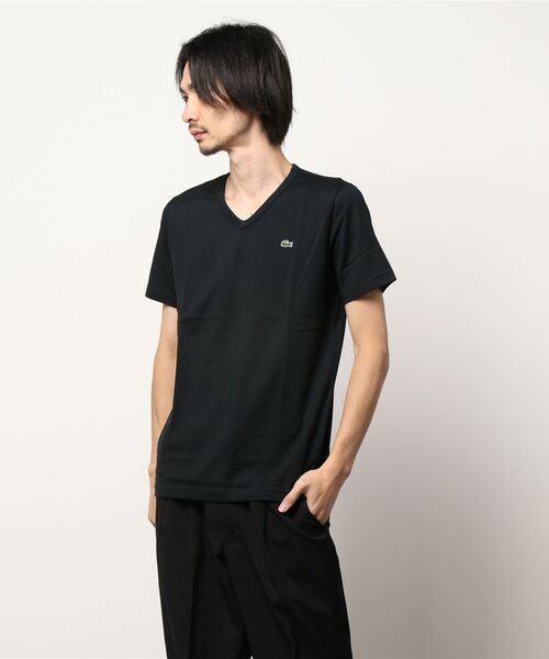 「LACOSTE」 半袖Tシャツ 4 ネイビー メンズ