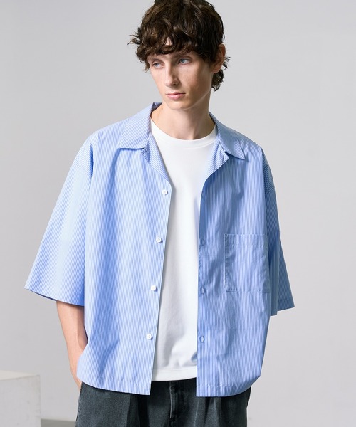 PUBLIC TOKYO シャツ PUBLIC TOKYO（パブリックトウキョウ） 七分袖 シャツ コットン
