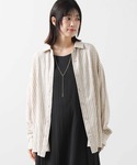ブラウス シャツ LU麻ストライプシャツ レディースの詳細画像5
