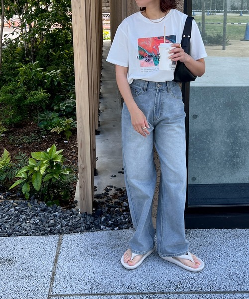「feepur」 半袖Tシャツ MEDIUM ブラック レディース