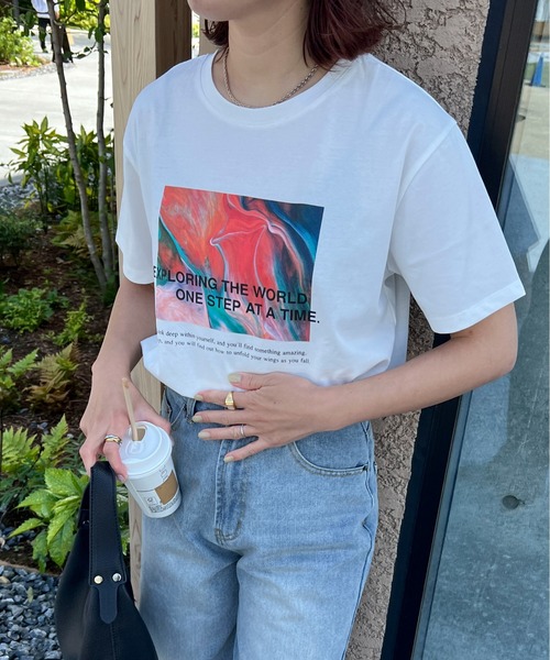「feepur」 半袖Tシャツ MEDIUM ブラック レディース
