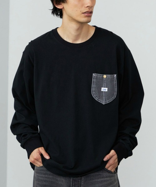 Lee（リー） tシャツ デニムポケット ロングスリーブTシャツ/長袖T