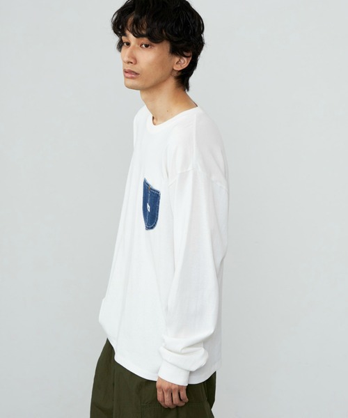 Lee（リー） tシャツ デニムポケット ロングスリーブTシャツ/長袖T