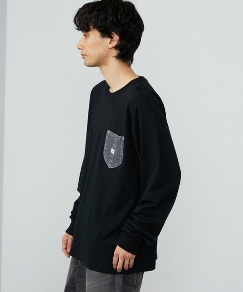 Lee（リー） tシャツ デニムポケット ロングスリーブTシャツ/長袖T