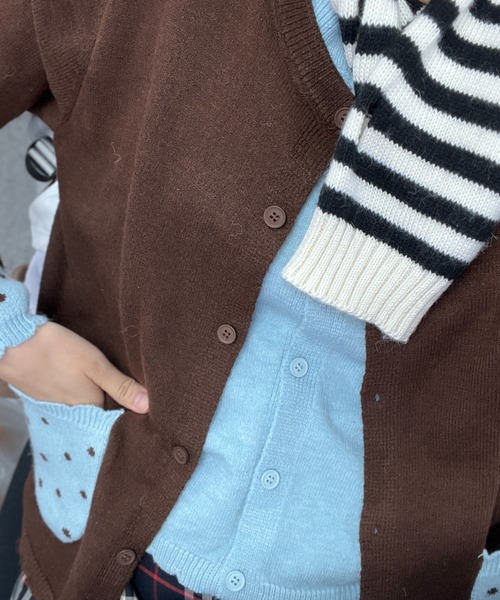 DIAVEL ニット セーター 「4色展開」チョコミントカラーあり フェイク