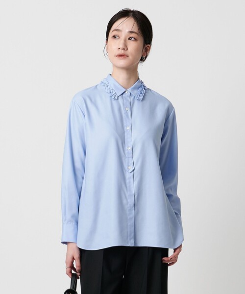 ミニフリルシャツ ウォッシャブル UNITED ARROWS ブラウス シャツ ミニフリルシャツ‐ウォッシャブル