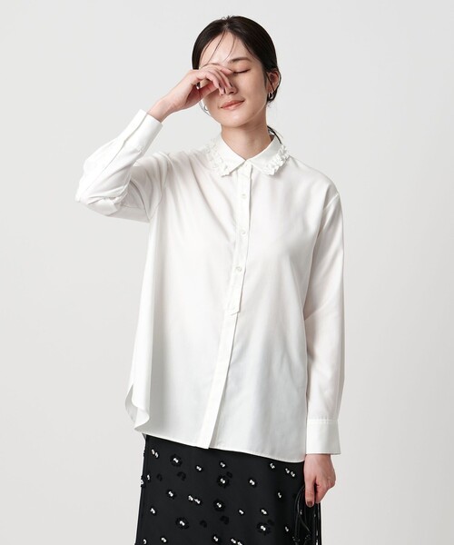 ミニフリルシャツ ウォッシャブル UNITED ARROWS ブラウス シャツ ミニフリルシャツ‐ウォッシャブル