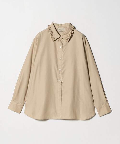 UNITED ARROWS フリル付きポロシャツ 五分袖 ベージュ UNITED ARROWS（ユナイテッドアローズ）の「ミニマル フリル