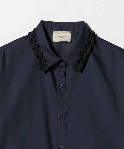 美品 ユナイテッドアローズ ミニフリルシャツ UNITED ARROWS（ユナイテッドアローズ） ブラウス シャツ ミニフリル
