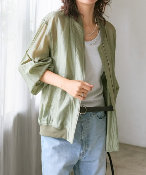 RIVE DROITE リヴドロワ　キルティングブルゾンジャンパー　カーキ RIVE DROITE（リヴドロワ）の「大人のこなれ感が叶う/キルティング