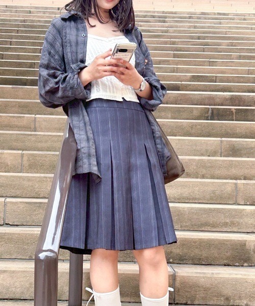 JOURNAL STANDARD クラッシックストライプ プリーツスカート ジャーナルスタンダード レサージュ JOURNAL STANDARD L'ESSAGE