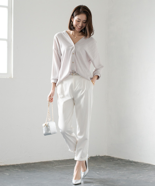 「LOUNGEDRESS」 7分袖ブラウス FREE グレー レディース_画像3