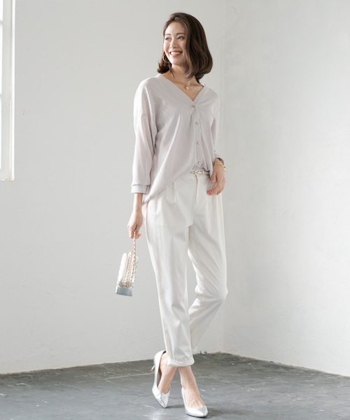 「LOUNGEDRESS」 7分袖ブラウス FREE グレー レディース_画像5