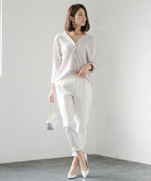 「LOUNGEDRESS」 7分袖ブラウス FREE グレー レディース_画像7