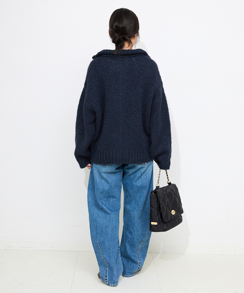 TRICOTS JEAN MARC カーディガン TRICOTS JEAN MARC SLOBE別注 ジップ