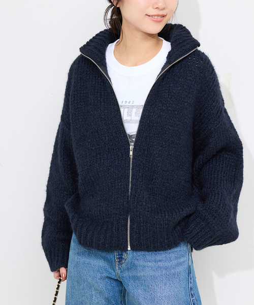 TRICOTS JEAN MARC カーディガン TRICOTS JEAN MARC SLOBE別注 ジップ