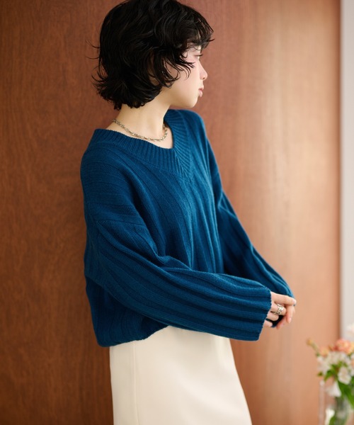 ニット/セーター TODAYFUL widerib short knit ニット セーター wool wide lib short knit /ウールワイドリブ