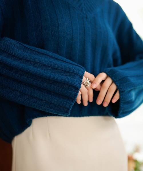 ニット/セーター TODAYFUL widerib short knit ニット セーター wool wide lib short knit /ウールワイドリブ