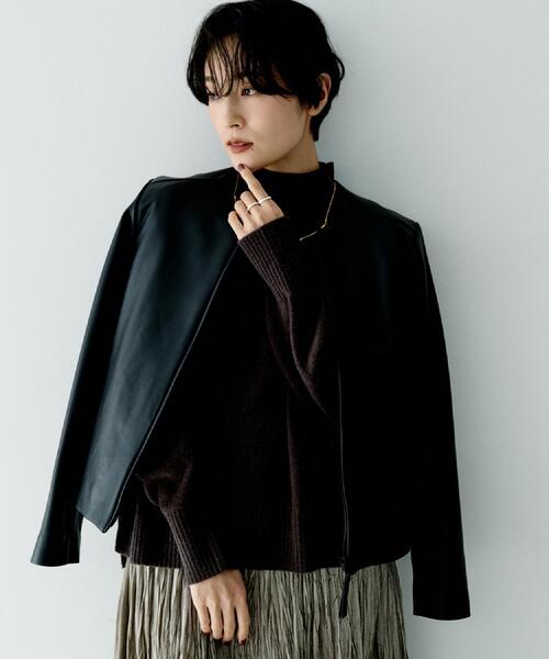 UNTITLED（アンタイトル） レザージャケット ライダース 「着丈短め