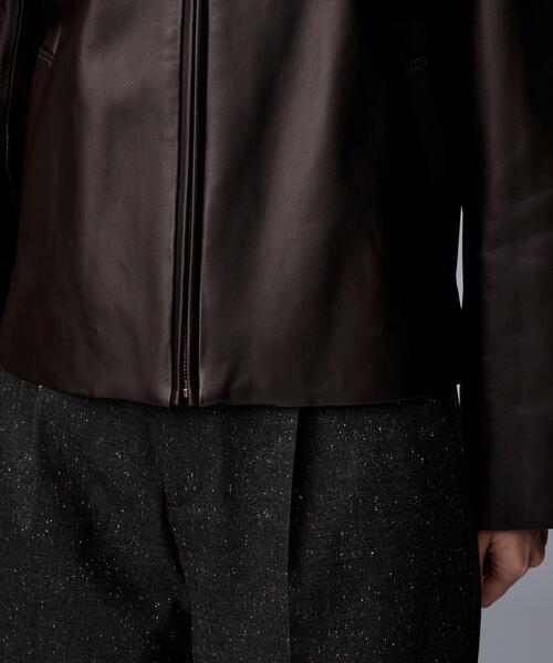 UNTITLED（アンタイトル） レザージャケット ライダース 「着丈短め