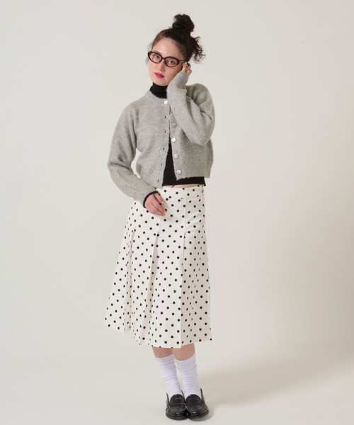 TINA：JOJUN（ティーナジョジュン） スカート ドット柄 プリーツ
