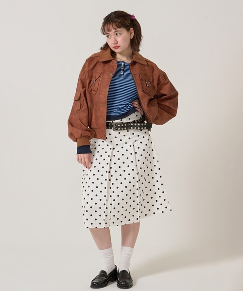 TINA:JOJUN ドット柄プリーツスカート　sサイズ TINA：JOJUN（ティーナジョジュン） スカート ドット柄 プリーツ