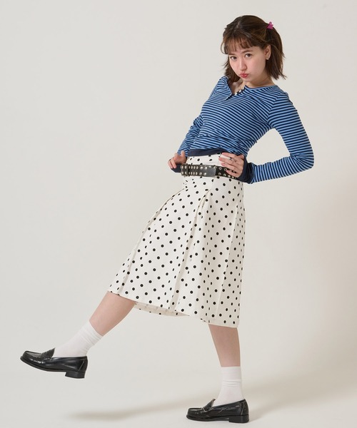 TINA:JOJUN ドット柄プリーツスカート　sサイズ ドット柄 プリーツスカート TINA：JOJUN（スカート）｜TINA：JOJUN