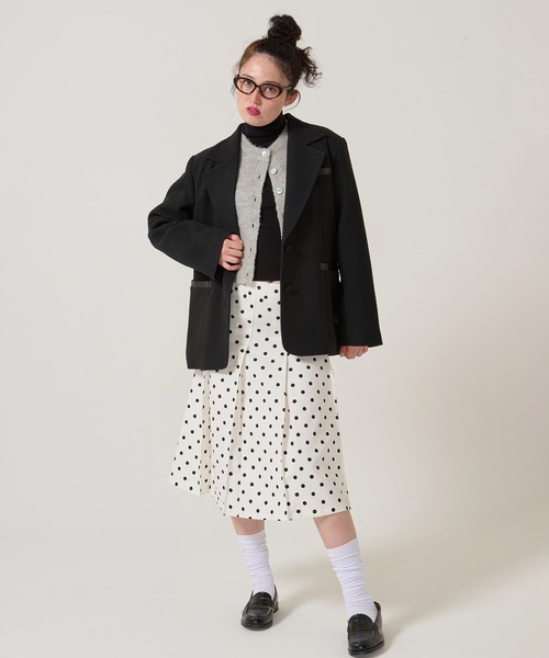 TINA：JOJUN（ティーナジョジュン） スカート ドット柄 プリーツ