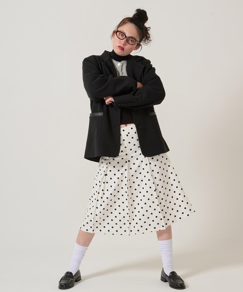 TINA:JOJUN ドット柄プリーツスカート　sサイズ TINA：JOJUN（ティーナジョジュン） スカート ドット柄 プリーツ