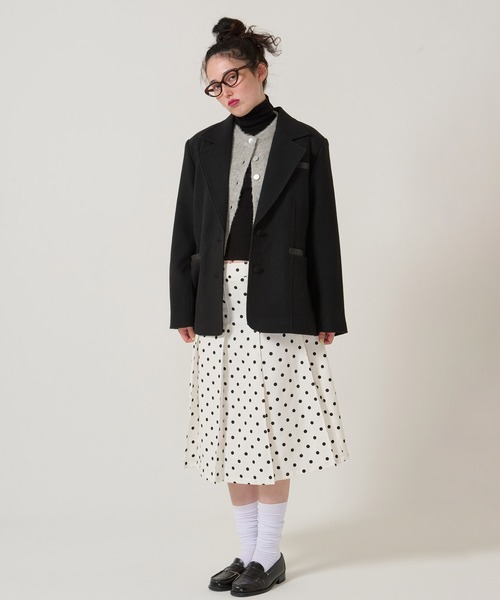 TINA：JOJUN（ティーナジョジュン） スカート ドット柄 プリーツ