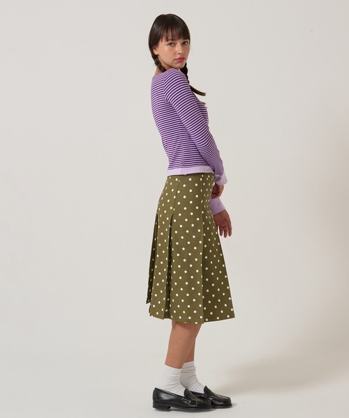 TINA：JOJUN（ティーナジョジュン） スカート ドット柄 プリーツ
