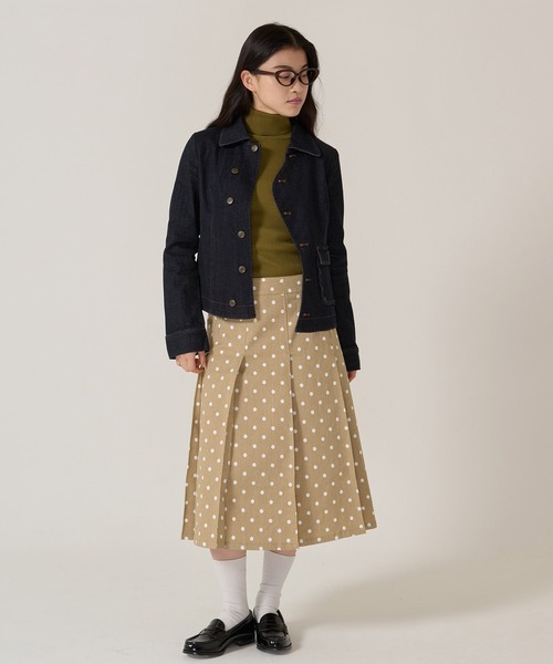 TINA：JOJUN（ティーナジョジュン） スカート ドット柄 プリーツ