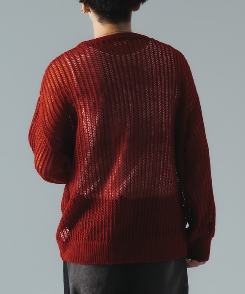 「epnok」 長袖ニット SMALL レッド メンズ_画像4