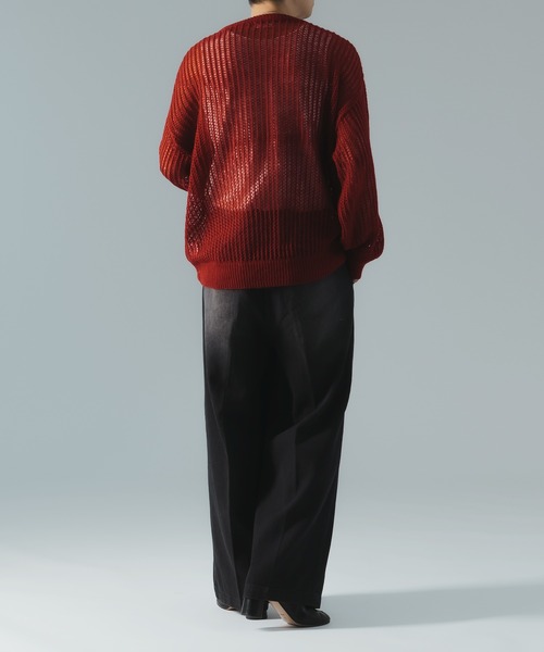 「epnok」 長袖ニット SMALL レッド メンズ_画像8