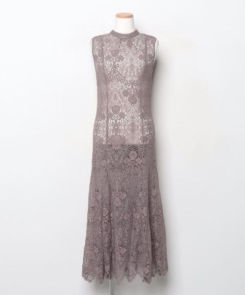 「SNIDEL」 ノースリーブワンピース 0 モカ レディース_画像3