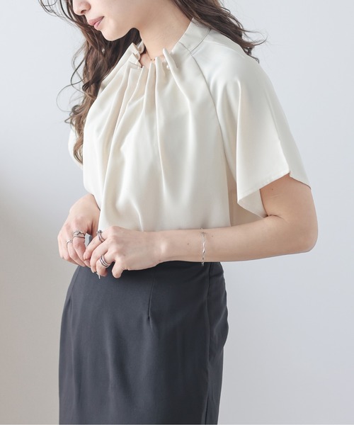 「SUGAR BISKET」 「La-gemme」半袖ブラウス フリー ベージュ レディース_画像2