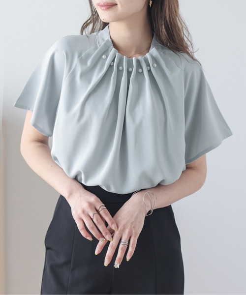 「SUGAR BISKET」 「La-gemme」半袖ブラウス フリー ベージュ レディース_画像5