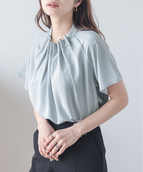 「SUGAR BISKET」 「La-gemme」半袖ブラウス フリー ベージュ レディース_画像6