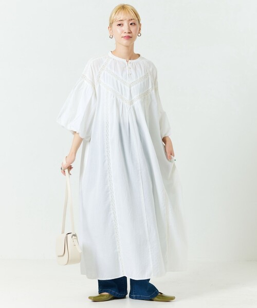 「FREAK'S STORE」 半袖ワンピース MEDIUM ブラック レディースの画像5