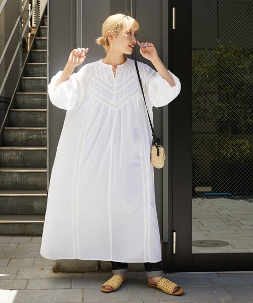 「FREAK'S STORE」 半袖ワンピース MEDIUM ブラック レディースの画像6