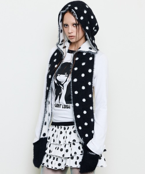 EV DOT HOOD MUFFLER ドットマフラー LUVISTRUE マフラー ストール EV DOT HOOD MUFFLER レディース